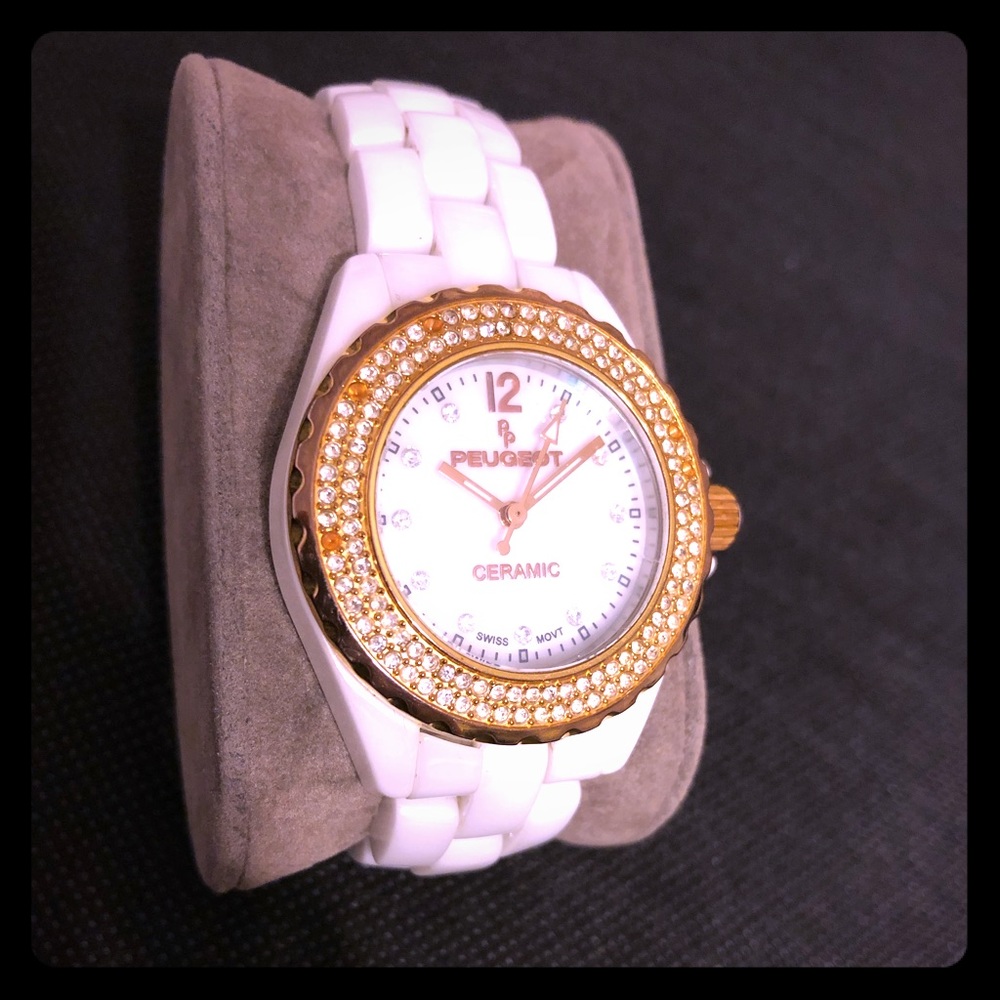 Peugeot Genuine White Ceramic Watch